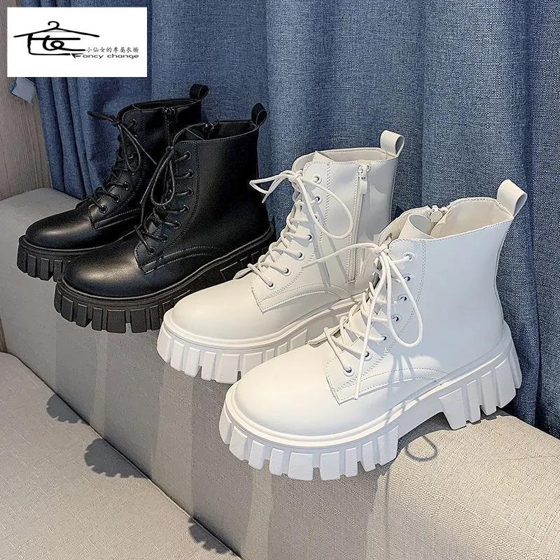 Giày Boot Martin Thiết Kế Mới Cổ Ngắn Thời Trang Mùa Xuân Thu Dành Cho Nữ~2022