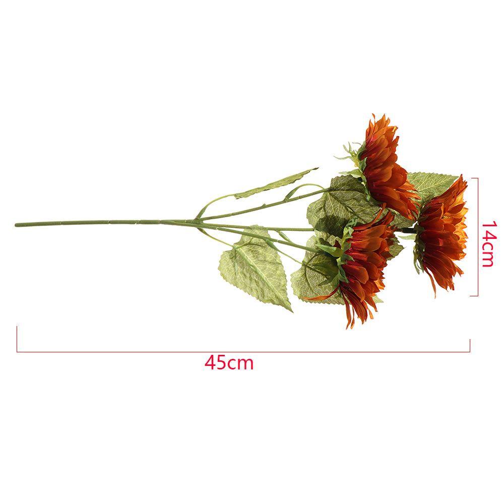 Bó Hoa Hướng Dương Giả 3 Nhánh Bằng Lụa Dùng Trang Trí Nhà Cửa