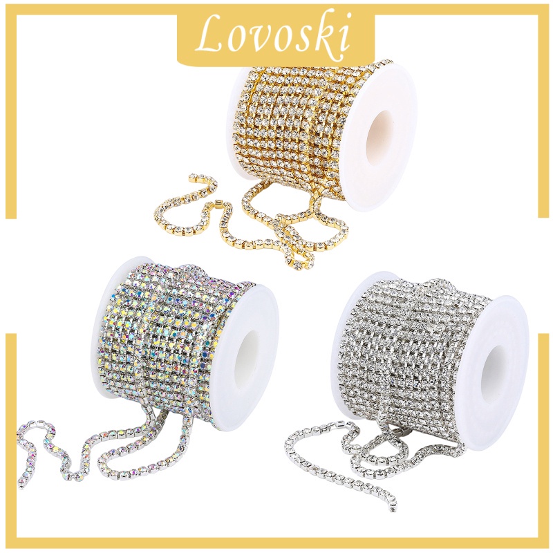 Cuộn Dây Chuỗi Pha Lê Trong Suốt 10 Yard Dùng Cho May Vá DIY