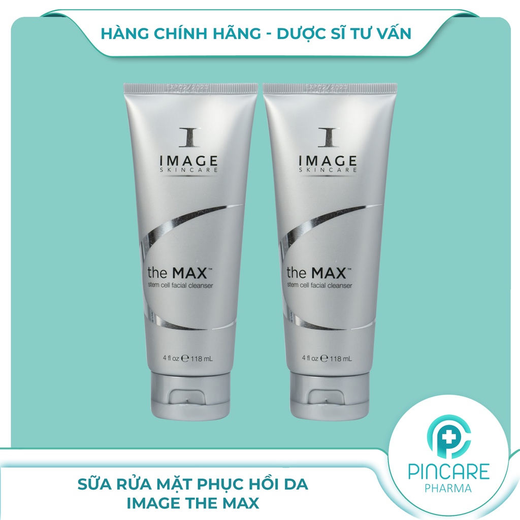 Sữa rửa mặt dịu nhẹ Image The Max Stem Cell Facial Cleanser 118ml phục hồi và nuôi dưỡng da - Hàng chính hãng - Pincare