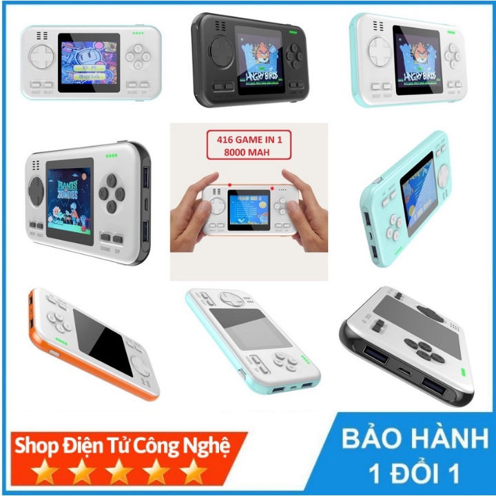 Máy chơi game  416 trò chơi- máy chơi game kiêm sạc dự phòng pin 8000mAh