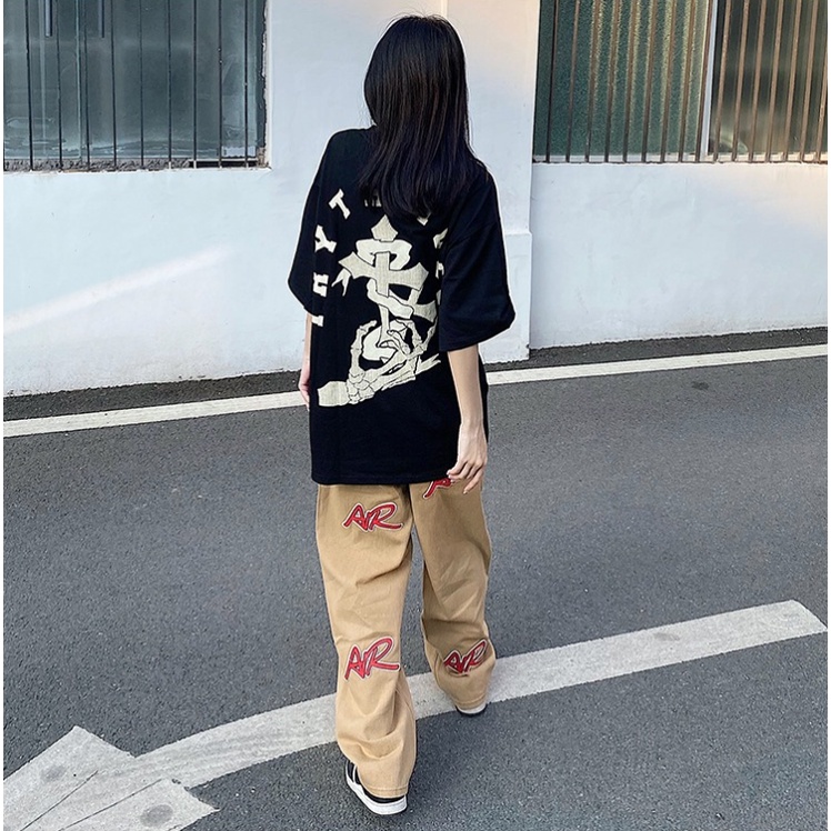 Áo phông nữ rộng oversize Retro  áo thun unisex Ulzzang 100%cotton