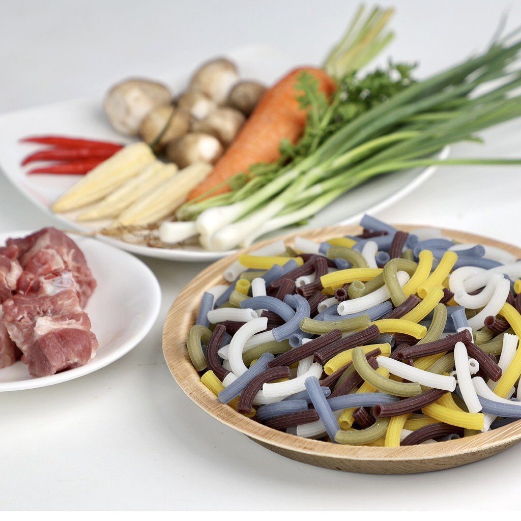 Nui Rau Củ Hữu Cơ SuriFarm⚡Ship hỏa tốc⚡Nui Cho Bé Ăn Dặm.Giàu Chất Xơ Vitamin.Tự Nhiên Không Hóa Chất(400g)