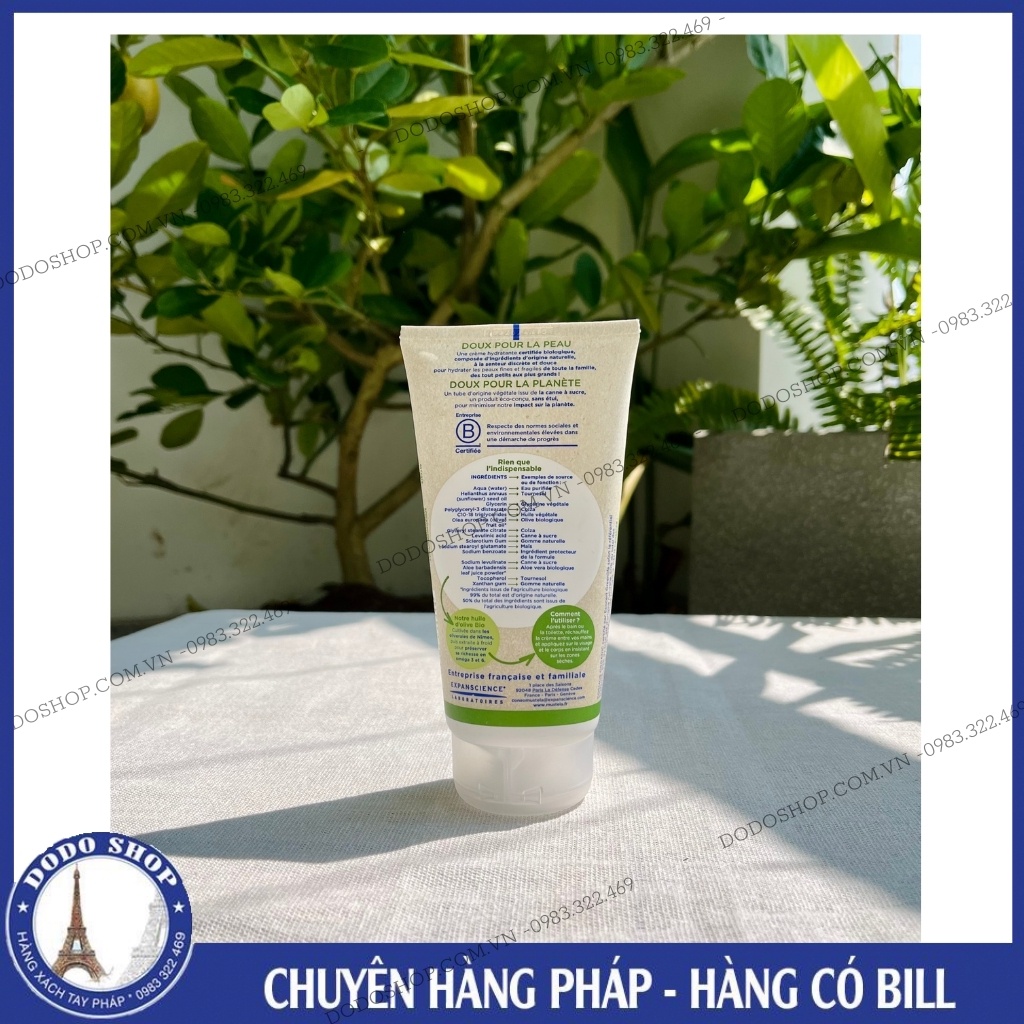 Kem dưỡng Mustela hữu cơ Mustela crème hydratante dưỡng và giữ ẩm cho da bé mịn màng