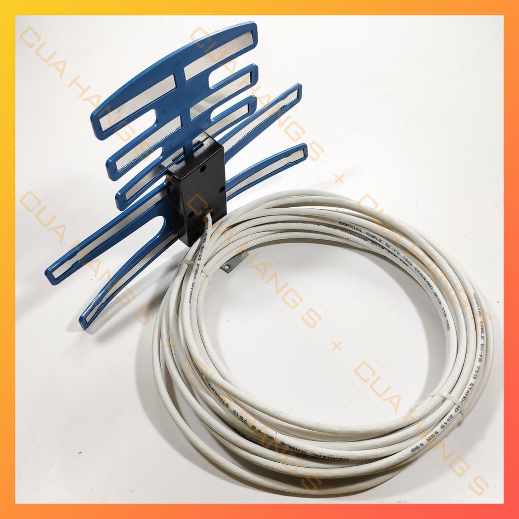 Ăng ten tivi DVB T2 truyền hình mặt đất kèm dây 15m - thu sóng tốt