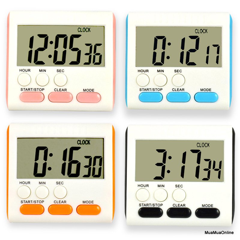 Đồng hồ bấm giờ đếm ngược mini hẹn giờ chính xác đến từng giây, giúp bạn làm chủ thời gian