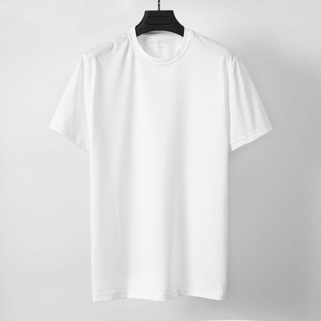 Mẫu áo thun basic nam nữ cổ tròn trơn trắng đen vải cotton mềm mại thoáng mát - KO Fashion Store