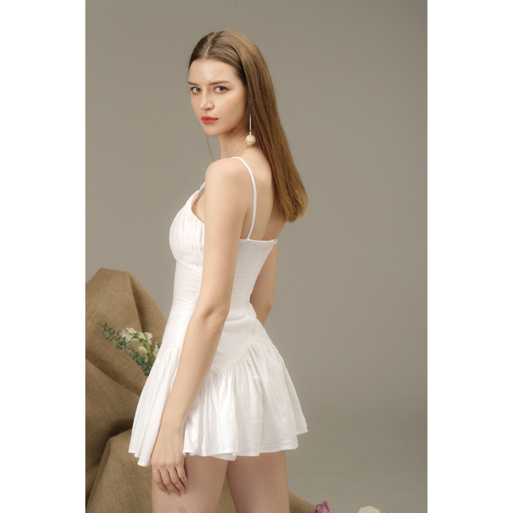 VÁY DÂY TRẮNG KÈM LÓT QUẦN - NORA DRESS, SOLID | BigBuy360 - bigbuy360.vn