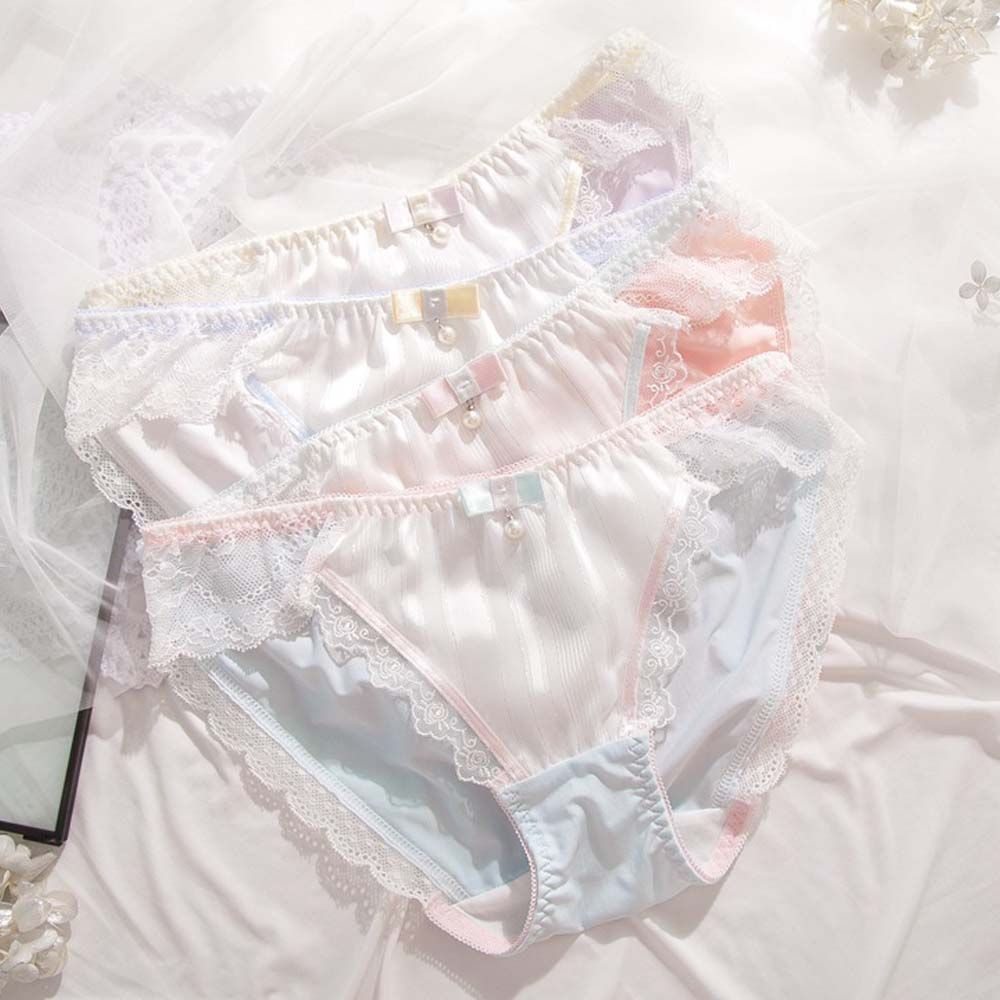 Quần Lót Ren Đính Nơ Dễ Thương Nhiều Màu Sắc Phong Cách Lolita Cho Nữ