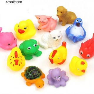 💮🐬13Pcs Float Sqeeze Sounds Kids Wash Bath Play Toys