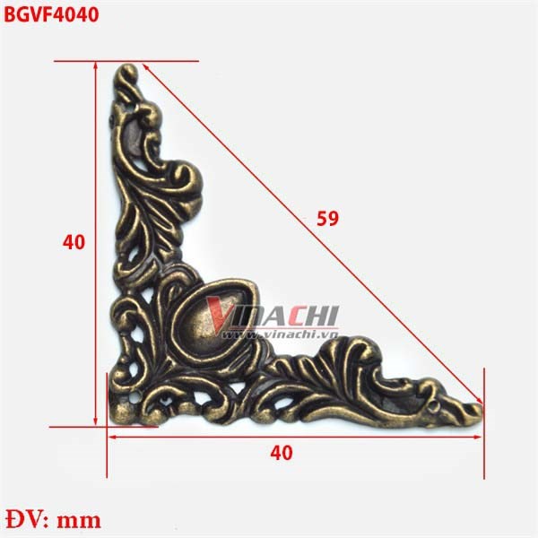 Bịt Góc Vuông Họa Tiết F096 - Bịt Góc Vuông Trang Trí Cạnh Góc Hộp trang Sức