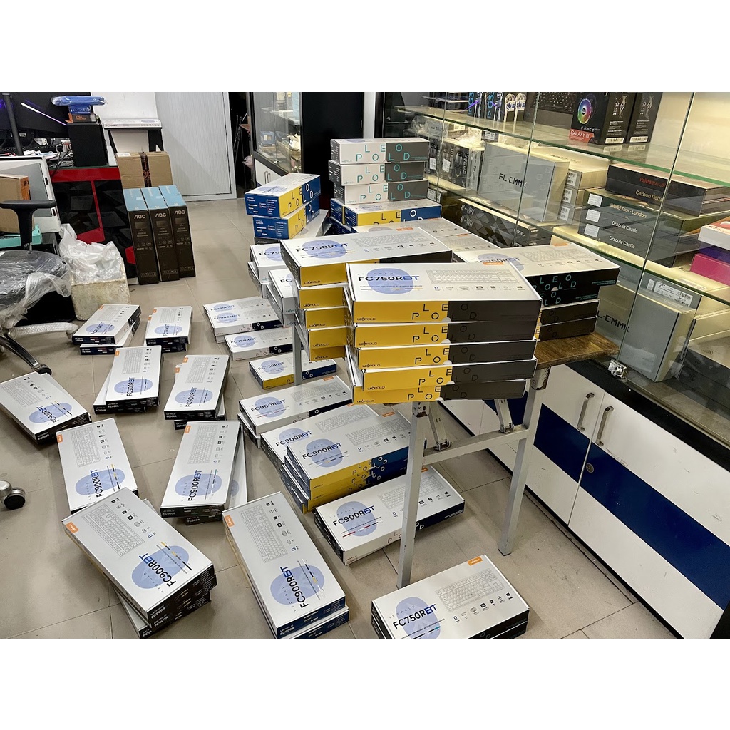 Bàn Phím Cơ Leopold FC750R PD BT Sky Blue Font  Bluetooth