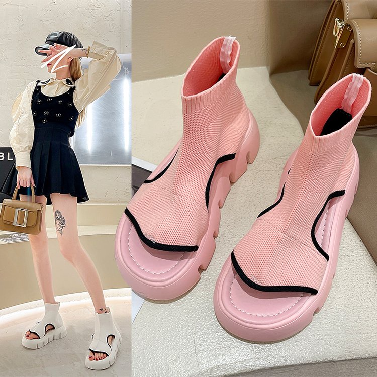 Fashion Thick Bottom Mesh Breathable Ulzzang Sports Sandals