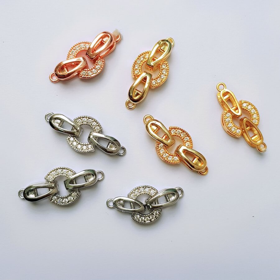 Phụ kiện trang sức  - Chốt khóa 2 chiều tròn làm vòng cổ vòng tay