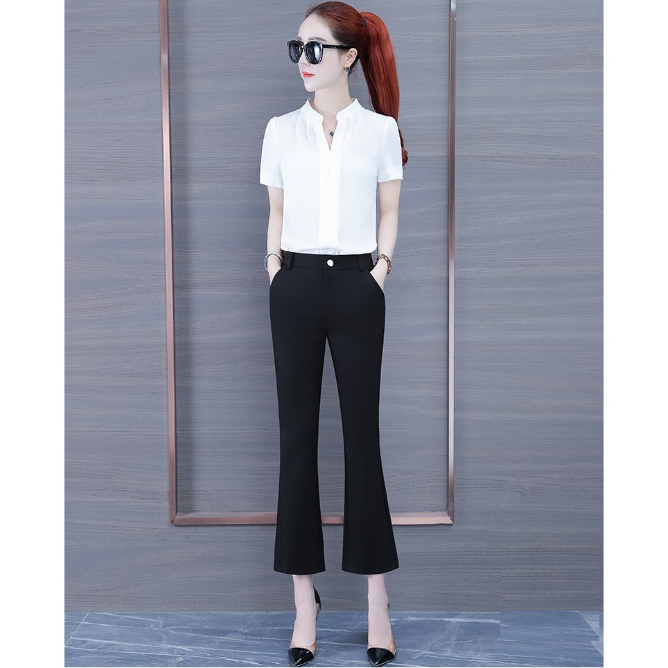 QUẦN ÂU ỐNG LOE KINA DÀI 84CM VẢI TUYẾT MƯA, có Bigsize 85KG