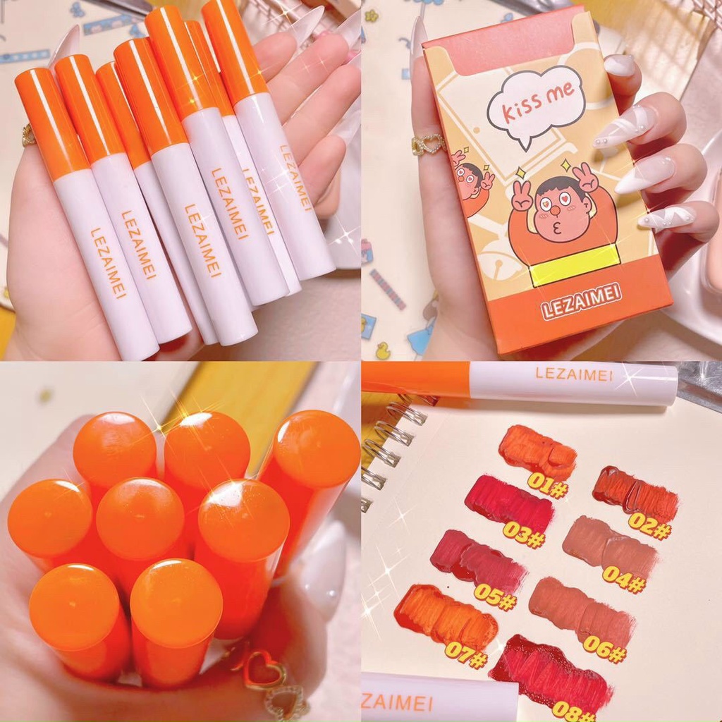 set 8 cây son mẫu mới kiss me