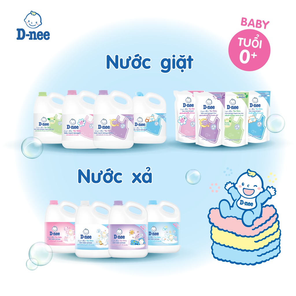 (Chính Hãng Tem Đại Thịnh) Nước Giặt/Xả quần áo trẻ em Dnee 3000ml