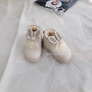 Boot tai thỏ caro lót lông (Ảnh thật)