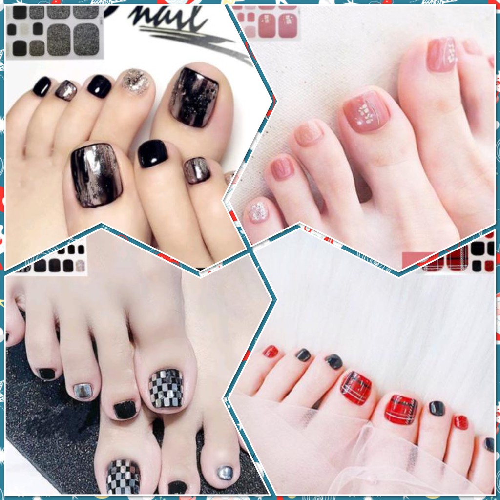 Bộ Decal dán móng chân chống nước - nails sticker Wraps miếng dán móng tay chân