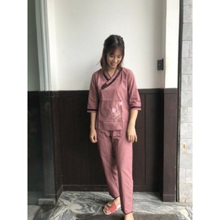 đồ lam đi chùa (tim bầu)