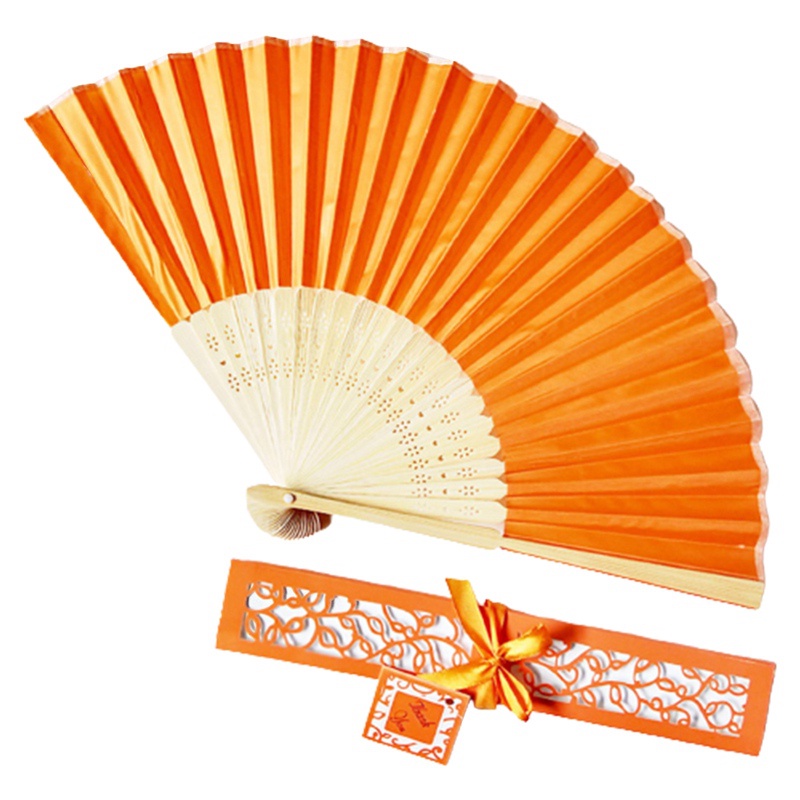 1 Set Quạt Xếp Cầm Tay Dùng Làm Quà Tặng Tiệc Cưới Kèm Hộp Đựng
