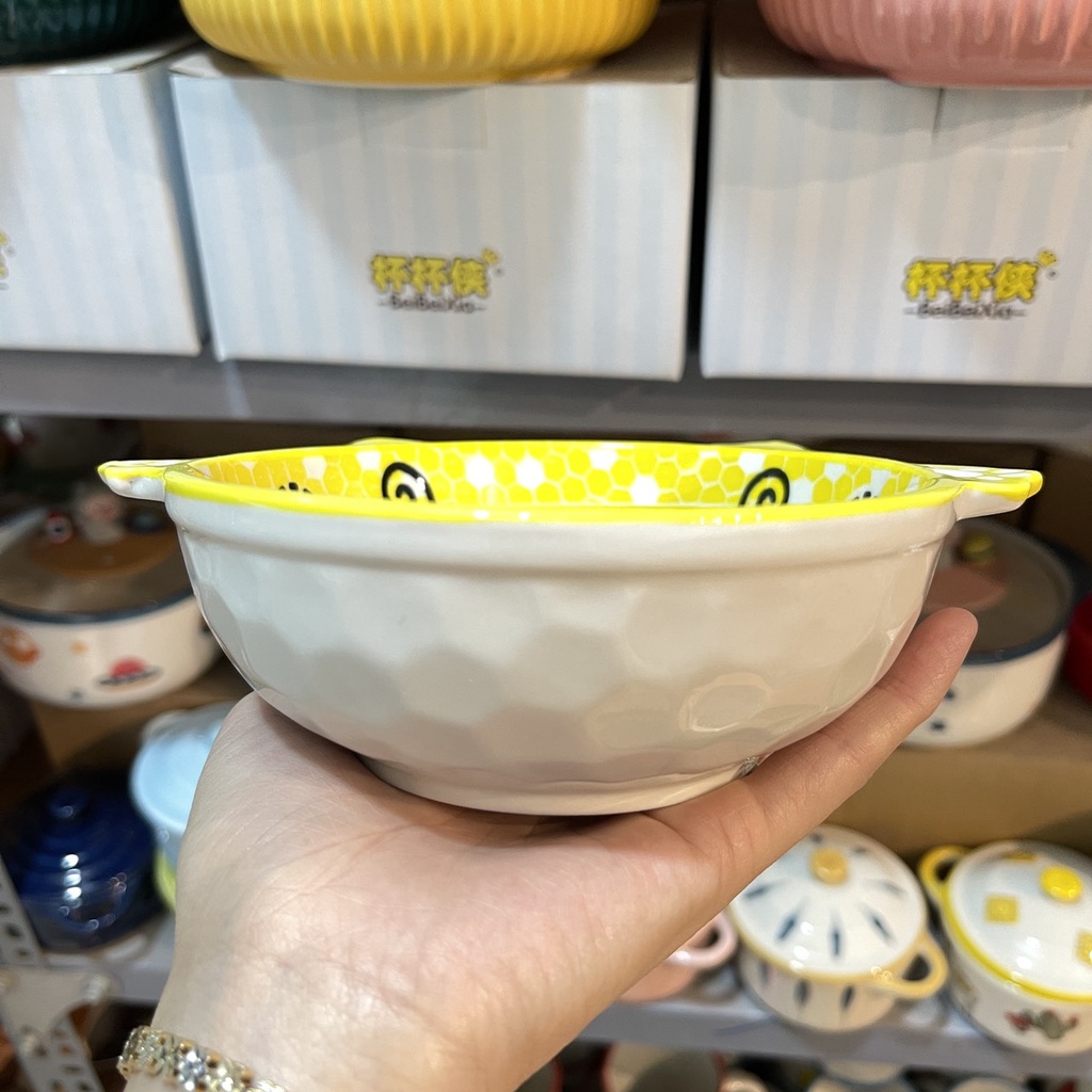 Bộ bát đĩa gốm sứ decor cho bé ăn dặm siêu đáng yêu