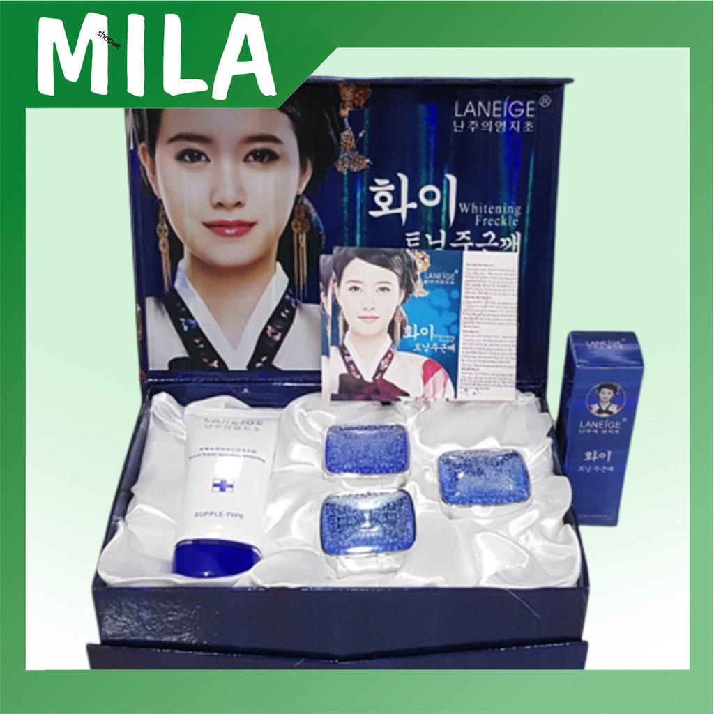 Kem nám ban đêm Laneige xanh, mỹ phẩm dưỡng da và làm mờ nám ban đêm Night Cream, mỹ phẩm Laneige.