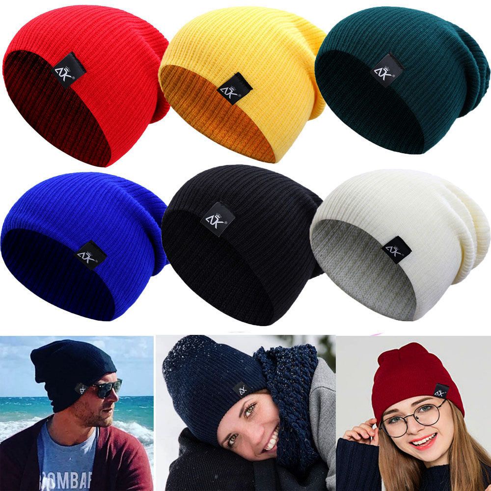 Mũ Beanie Đan Len Cao Cấp Màu Trơn Giữ Ấm Mùa Thu Đông Nhiều Màu Sắc Chất Lượng Cao Cho Nam Nữ