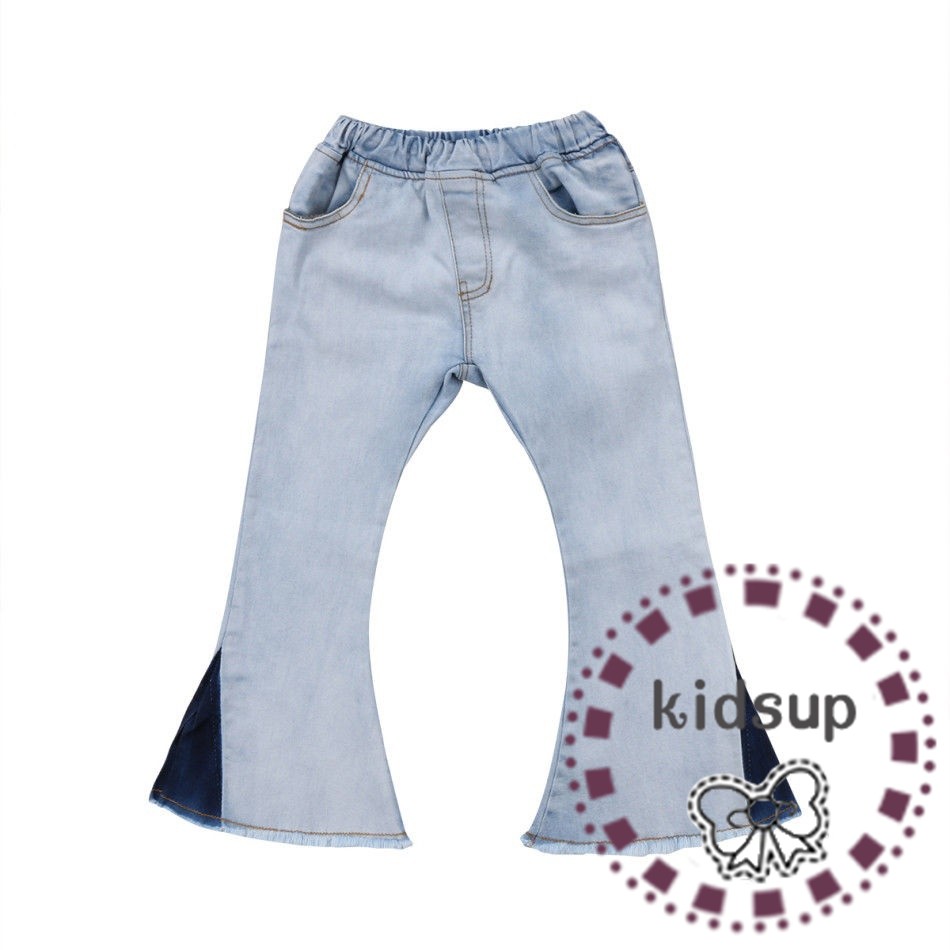 Quần Jeans Ống Loe Thời Trang Cho Bé Gái