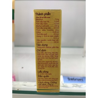 DẦU GỪNG THÁI DƯƠNG chai 24ml