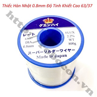 Thiếc hàn, chì hàn nhật 0.8mm 800g độ tinh khiết cao 63/37