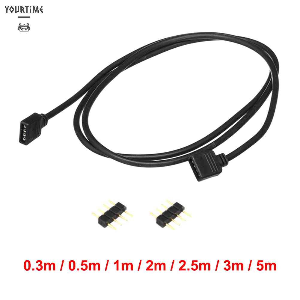 Dây Cáp Nối Dài Đèn LED RGB 5050 3528 4Pin Màu Đen