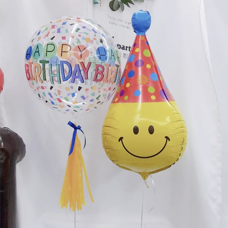 Bong Bóng Trang Trí Bằng Latex Hình Mặt Cười Hoạt Hình 4D