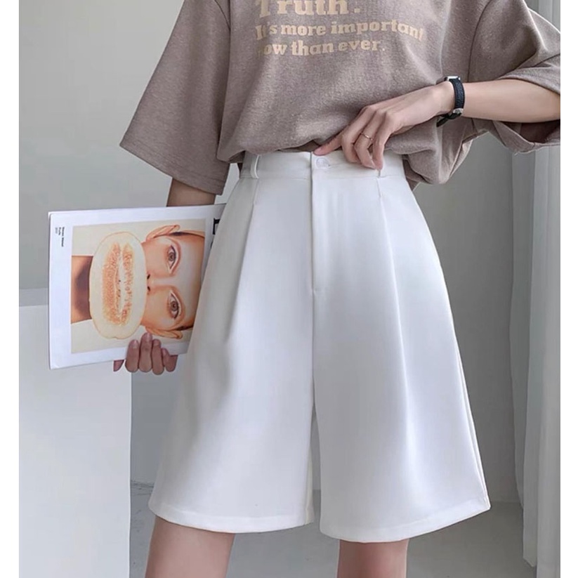 Quần Lửng Ống Rộng Nữ Mặc Nhà Chất Tuyết Mưa Xinh Xắn, Quần Short Nữ Mặc Nhà