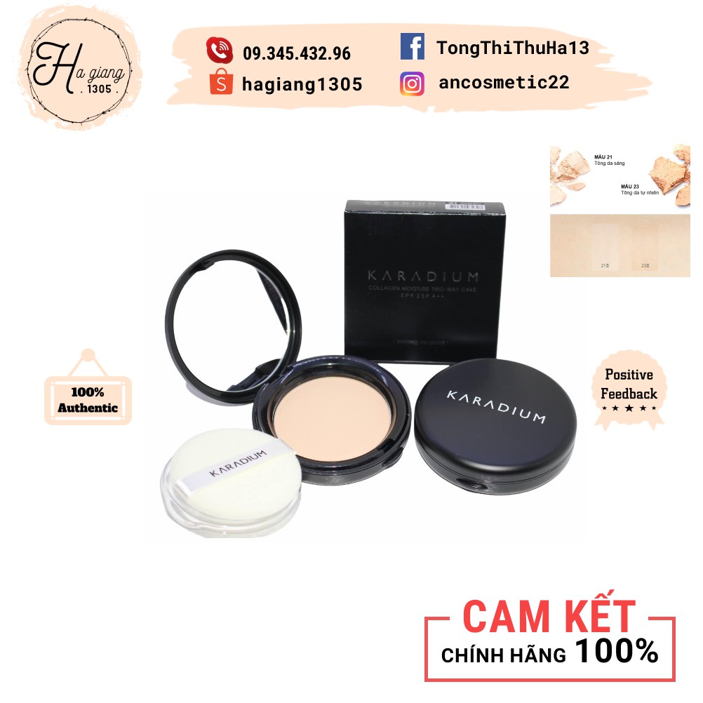 Phấn phủ kiềm dầu Karadium Collagen Smart Sun Pact SPF 50+