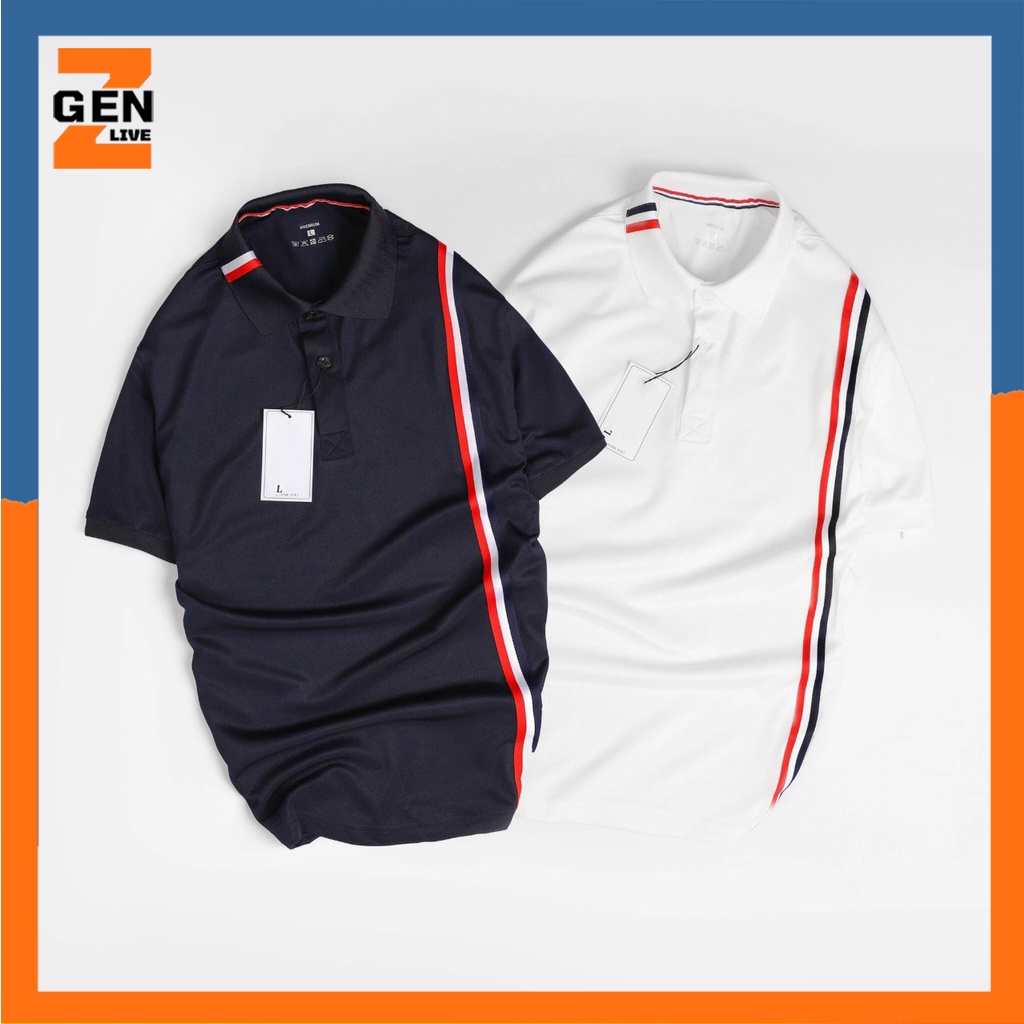 Áo polo nam tay ngắn thiết kế kẻ dọc phong cách thanh lịch, trẻ trung - LZ FASHION - HK005