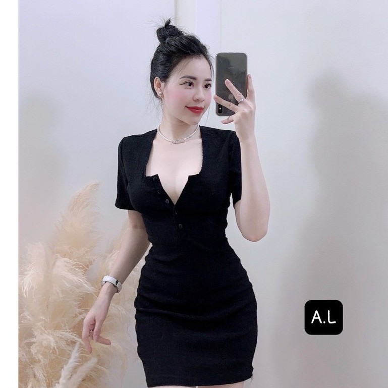 Đầm Body Len Xốp Cổ Vuông Váy Body Mongtoghi Siêu Tôn Dáng | BigBuy360 - bigbuy360.vn