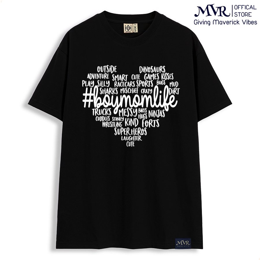 Áo thun typography nam nữ tay lỡ Con trai cưng của mẹ quà tặng bận cặp đôi gia đình áo phông bà bầu bố mẹ trẻ MVR KK3846