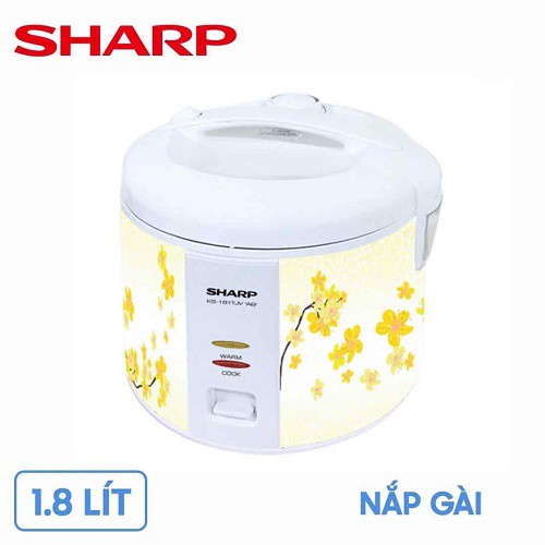 [Mã ELHADEV giảm 4% đơn 300K] Nồi Cơm Điện Nắp Gài Sharp KS-181TJV-AB