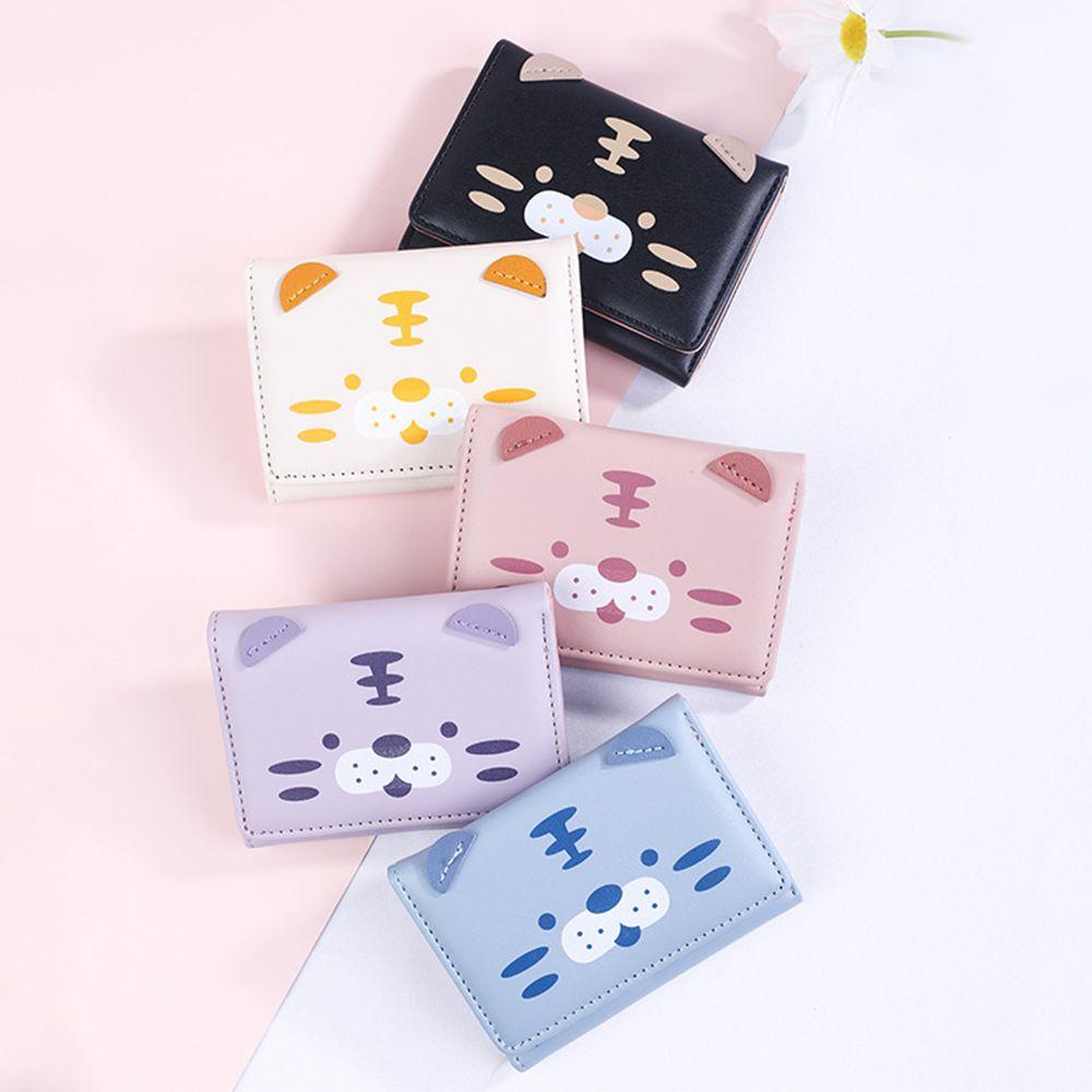 UUMIR Ví Đựng Thẻ Nhiều Ngăn Mini In Họa Tiết Hổ Cho Nữ Giá Đỡ