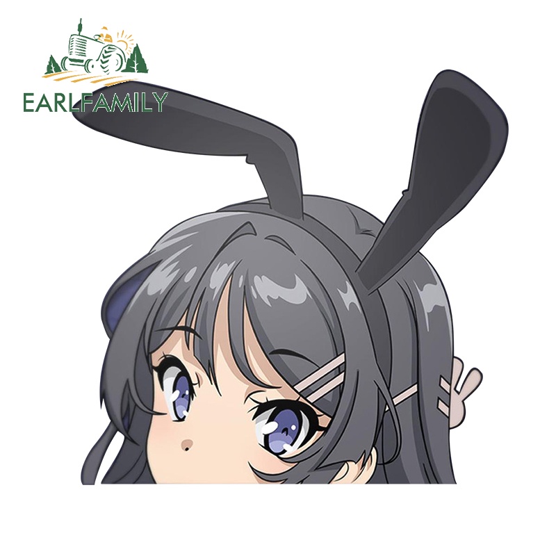 Đề Can Dán Trang Trí Xe Hơi / Xe Máy Chống Thấm Nước Họa Tiết anime sakurajima 13cm