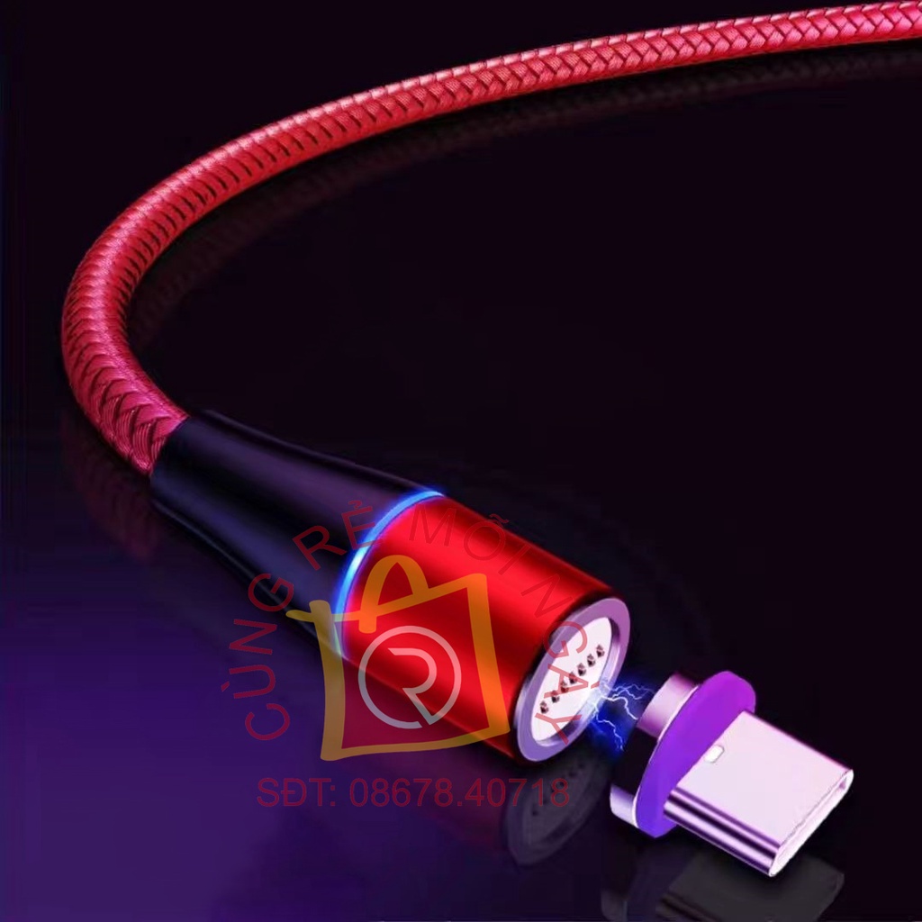 Dây cáp sạc nam châm ip,cáp đầu sạc nam châm Type C,Micro USB,Sạc nhanh 3A,đầu 7 pin hỗ trợ truyền dữ liệu