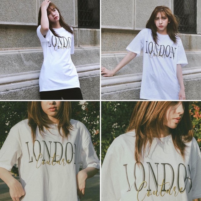 Áo Thun Tay Lỡ Unisex LONDON (Đen/Trắng) ❤️/Nam nữ unisex/FREESHIP ❤️