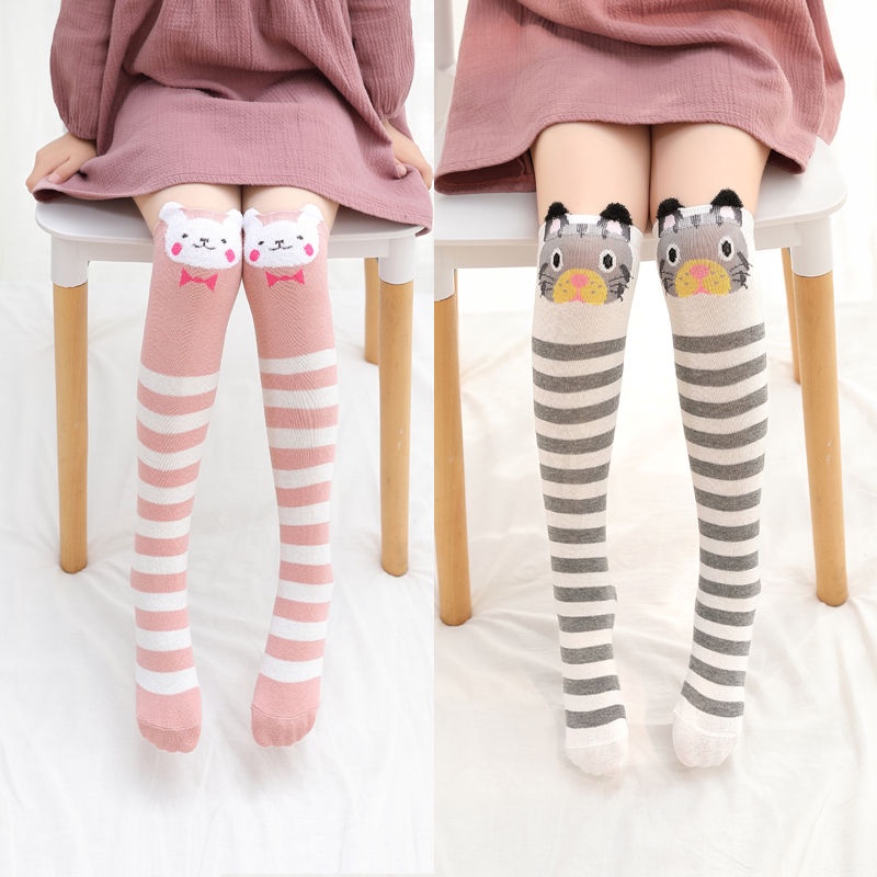 Đặc sắc Cô Gái Trên Đầu Gối Mùa Thu Và Mùa Đông Đùi Vớ Trẻ Em Hình Hoạt Hình Dễ Thương Cho Bé, Vớ Mùa Xuân Và Mùa Thu, Sinh Viên Đống 7dTX