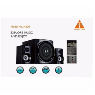 Loa máy tính Golden Field H306 (2.1)USB/SD/Bluettoth,remote control