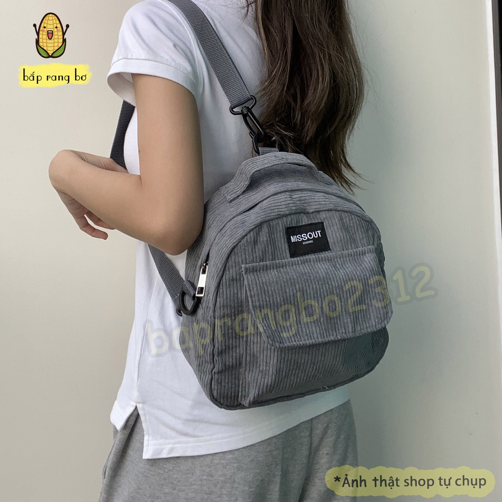 BALO NHUNG MINI SIU CUTE MANG ĐI HỌC ĐI CHƠI UNISEX BL02