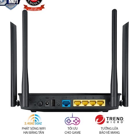 Bộ phát wifi Asus RT-AC1200 V2 AC1200Mbps, Hàng chính hãng