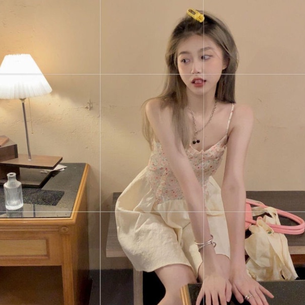 Đầm Hai Dây In Hoa Kiểu Pháp Thời Trang Mùa Hè Xinh Xắn Cho Nữ
