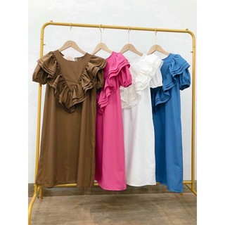 váy bầu cao cấp chất lụa hàn💕siêu mát siêu mềm siêu mịn💕thiết kế sang chảnh cho mẹ bầu☘️đầm bầu free size 43~68kg