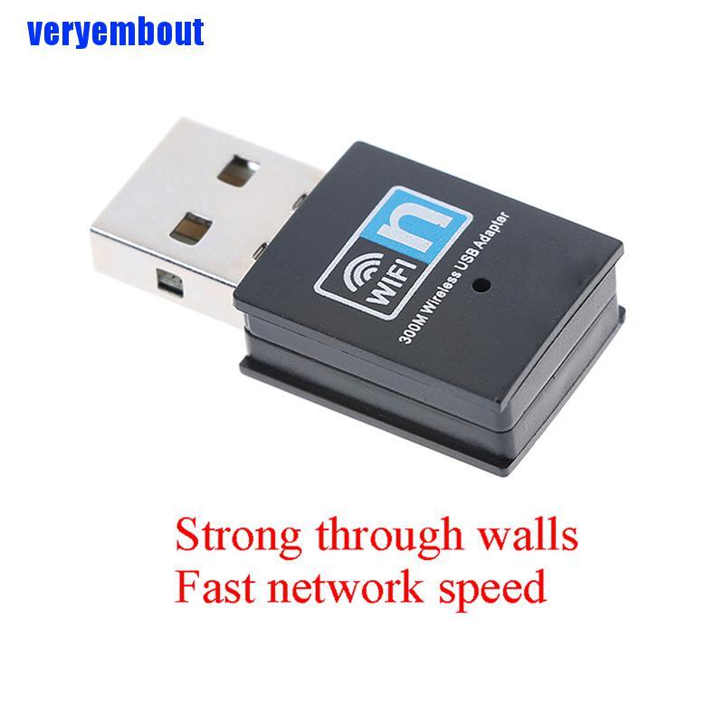 Usb Wifi 300Mbps Wlan Adapter 802.11 b / g / n Mạng LAN
